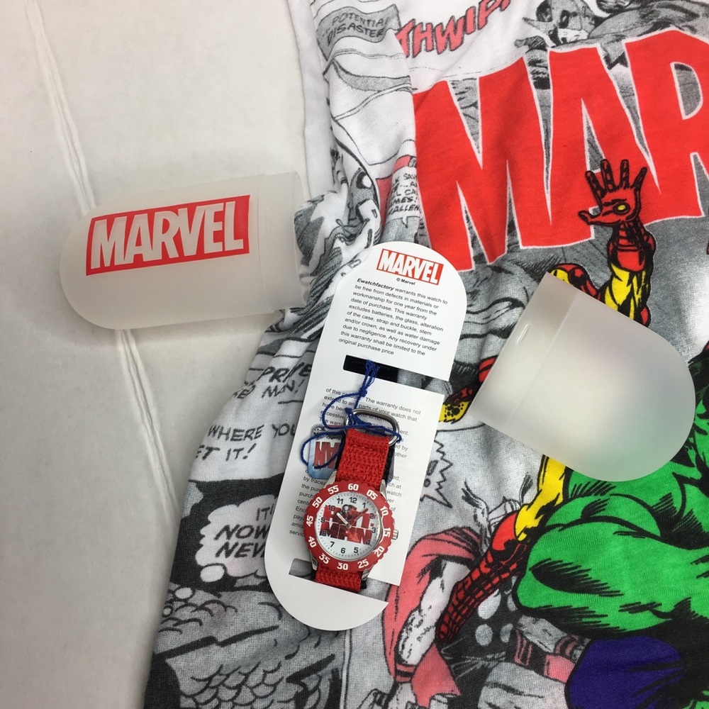 Kids Ant Man Marvel Watch & Free Men Marvel Tank L